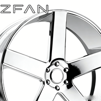 Jantes en alliage forgé monobloc 5 branches ZFAN 17-26 pouces 5x114.3 120 130 6061-T6 chromées polies argentées pour BMW E90 E92 F30 M3 911