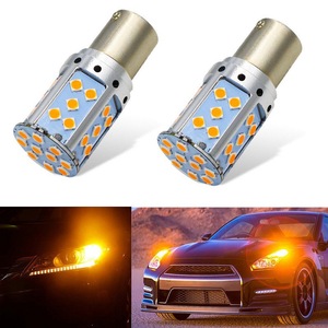 Ampoule LED Yosovlamp T20 7440 3030 35SMD sans erreur Canbus pour clignotant et feu arrière Opel Astra W21W <span class=keywords><strong>WY21W</strong></span> 12V 24W Ambre - Product Image 4