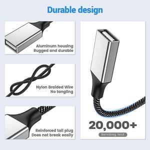 Hub USB FJGEAR 2.0 3.0, adaptateur 4 ports, répartiteur multi-USB, 1 mâle vers 4 femelles, cordon d'extension pour ordinateur portable, <span class=keywords><strong>PC</strong></span>, chargeur de <span class=keywords><strong>bureau</strong></span>, hub USB - Product Image 4