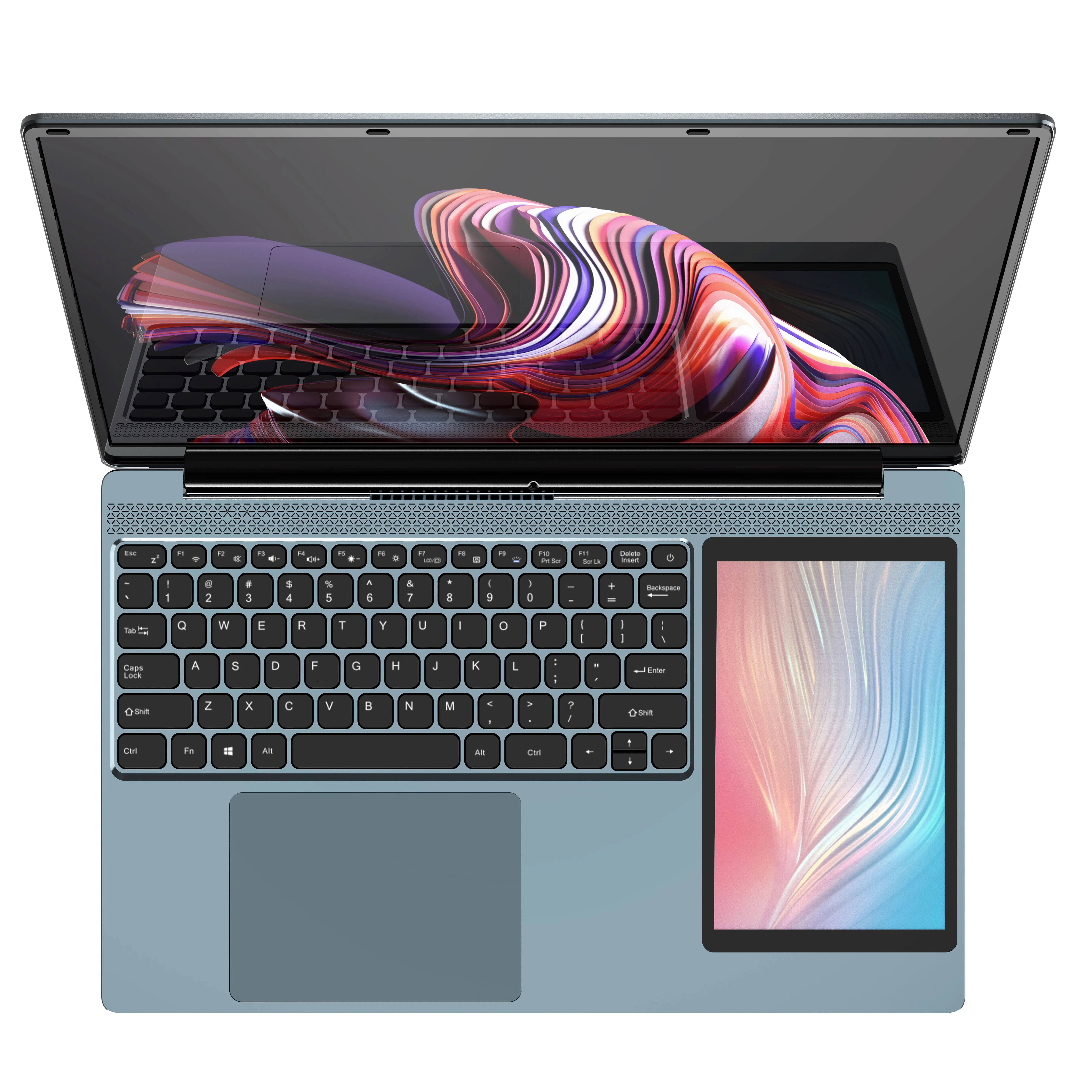 Dual-Screen-Laptop 15,6 7 Zoll Win 11 Quad-Core-Computer DDR4 16GB 2TB SSD Business-Laptop für Online-Besprechungen