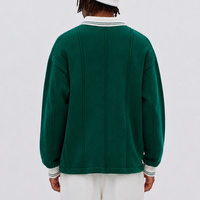 Pull en maille jacquard à col polo personnalisé pour homme, à manches longues, pour le printemps et l'automne