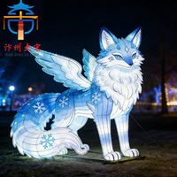 Lanternes géantes en soie personnalisées en forme d'animaux - Décoration pour festivals et événements en plein air
