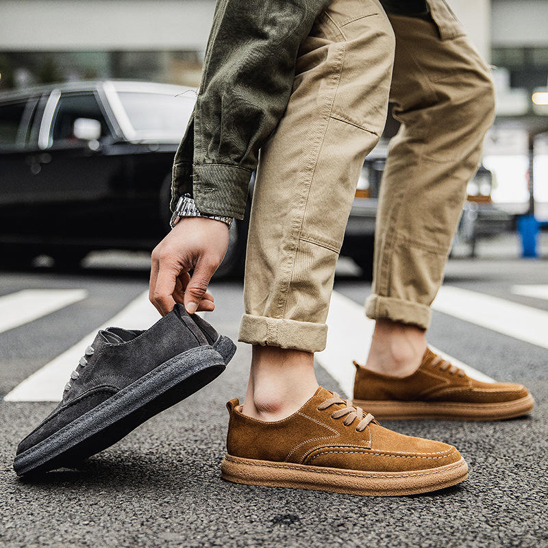 Wholesale British Style Big Size Formal Suede Office Mens Dress