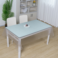 Nappe transparente en PVC RNPT, housse de table imperméable en vinyle, protection décorative pour meubles de salle à manger