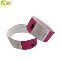 2019 factory price 25cm long black tyvek wristband with strong glue