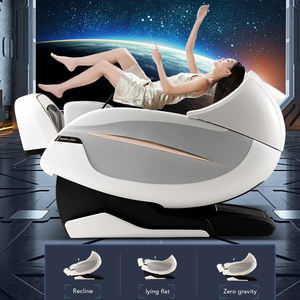 Masajeador de relajación <span class=keywords><strong>real</strong></span> más confiable, silla de masaje Shiatsu blanca 4d con función de música - Product Image 4