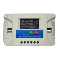 Contrôleur de charge solaire PWM Santer PK30 30A 40A 50A 12V 24V 48V 360W 4USB avec écran numérique
