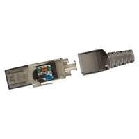 Connecteur RJ45 blindé CAT6A plaqué or, connecteur modulaire réseau sans outil CAT6A FTP/STP pour connexion de câble réseau