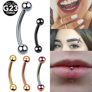 G23 titanio ceja plátano Piercings anillo 16G barra curva <span class=keywords><strong>labio</strong></span> anillos Snug Daith Helix Rook pendiente cartílago Tragus joyería - Product Image 3