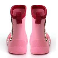 YLK082 Bottes de pluie en PVC pour enfants, filles, tout-petits, mode rose, mi-mollet, résistantes à l'eau, vente en gros
