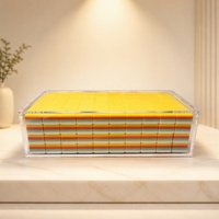 Lot en gros personnalisé OEM ODM de 160 tuiles de Mahjong américain rose gourmet en acrylique gravé à 4 couches – Cadeau