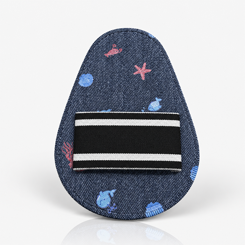 Dark Blue PU Body Cream Puff