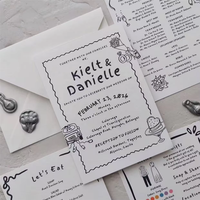 Kit d'invitation de mariage numérique personnalisé haut de gamme avec enveloppes, cartes RSVP et programme – Échantillon d'artwork rapide et expédition immédiate