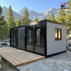 Rumah Kontainer Panel Sandwich 2 Kamar Tidur yang Ringkas - Desain Villa Modern Terisolasi Tahan Air untuk Halaman Kecil & Kehidupan Perkotaan - Product Image 1