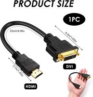 Cable HDMI a DVI SYONG, Adaptador Bidireccional Macho a Hembra, Conversor 1080P, 3D, Compatible con HDTV, PS3, PS4, DVD, 0.3m