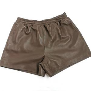 Pantalones cortos de cuero genuino de moda 2020, pantalones cortos de piel de oveja auténtica para mujer de talla grande personalizados para mujer - Product Image 2