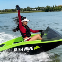 Bateau de Karting Électrique 16kW en Gros, 2 Places, Planche à Jet ASA Écologique, Bateau de Drift 80km/h pour Activités Extérieures en Mer et Lac