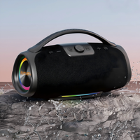 Enceinte portable sans fil d'extérieur avec 4 haut-parleurs, double basses et aigus, Bluetooth 5.3, éclairage RGB et poignée de transport