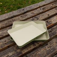 Assiette carrée moderne en mélamine jetable émaillée pour la cuisson et le service, avec logo personnalisé imprimé