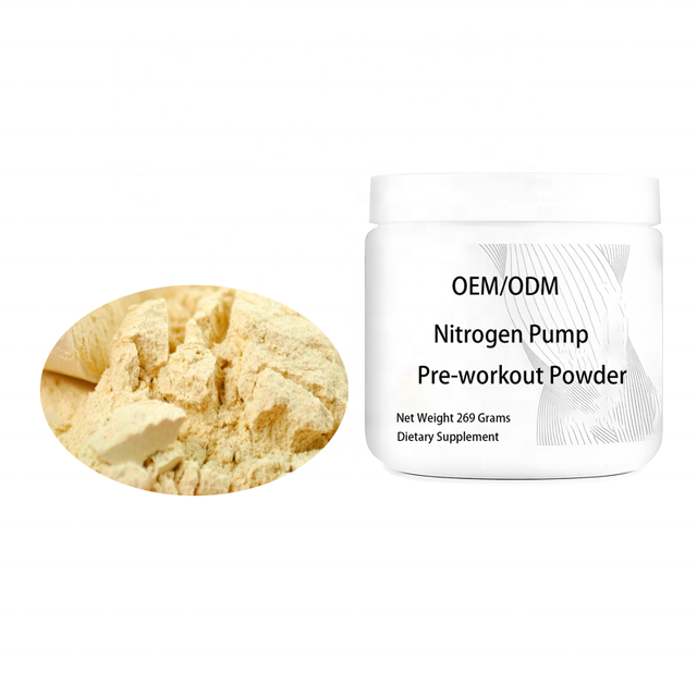 OEM Sports Nutrition Nitrogen Pump Pre Workout Powder with Caffeine Enhances Workout Intensity Focus Boost for Gym Training