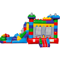 Bloc de construction gonflable de jeu de Legoing de qualité commerciale toboggan gonflable Combo château sautant gonflable pour les enfants