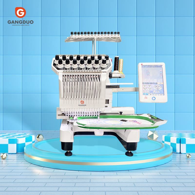 Industrial Digital Automatic China Single Head Cloth Hat Computer Home Use Bade Embroidery Machine Computer for Home