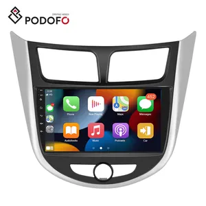 Podofo 9 ''Android Car Radio 2 Din Autoradio Carplay Android Auto para Hyundai Solaris 1/Accent 2010-2016 GPS Wifi Hifi FM RDS