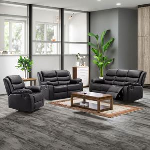 Cómodo Conjunto de Sofás Seccionales de Tela de Microfibra Tradicional con Características Convertibles y Refrescantes para Uso en Hogares, Centros Comerciales y Almacenes - Product Image 1