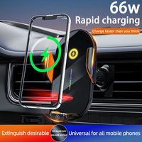 Vente directe usine – Support de charge magnétique sans fil 15W 66W pour voiture, rotation à 360°, fixation sur grille d'aération, support de smartphone à clip, charge rapide