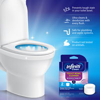Infiniti Tablettes nettoyantes écologiques à libération lente pour cuvettes de toilettes, éliminateur d'odeurs, blanchiment automatique, élimination des taches, fraîcheur