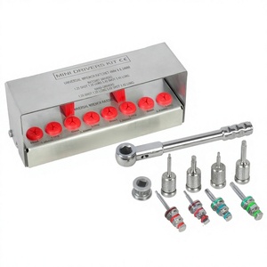 Clé à cliquet pour implant dentaire, hexagone 6,35 mm, 4,0 mm + 8 embouts hexagonaux, CE NEUF - Product Image 1