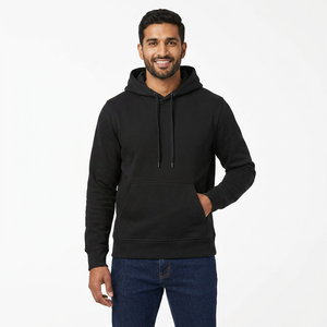 Sweat à capuche décontracté pour homme, haute qualité, 4XL, doublure polaire 200g, hiver, 8 couleurs, logo personnalisé, faible MOQ, grandes tailles, respirant - Product Image 1