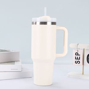 40oz <b>Travel</b> Car H2.0 Handle <b>Mug</b> Vacuum Tumbler Lid Straw Non-Slip Base ODM OEM Custom Logo - Product Image 3