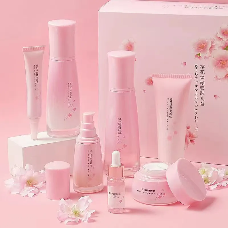 Private Label Korea anti aging Repair skin facial care 7-piece gift set SAKURA Skin Care product