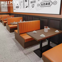 WISEMAX FURNITURE Mobilier commercial moderne, ensemble table et chaises en bois, banquette de restaurant, table de dîner durable pour pâtisserie