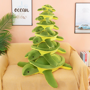 Juguetes de peluche de tortuga verde, cojín suave de tortuga, almohada <span class=keywords><strong>Oogway</strong></span>, respaldos, Tortuga de ojos grandes, muñecos de animales de peluche, regalo para niños barato - Product Image 2