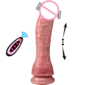 Vibromasseur télescopique réaliste XXL à télécommande, avec fonctions de poussée et de chauffage, pour stimulation du point G et anale, pour femmes - Product Image 5