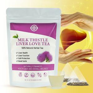 Chinaherbs - Té de Cardo Mariano Tostado 100% Puro y Premium para el Cuidado del Hígado, Bolsitas de Té Orgánico con Sabor a Pulmón y Hígado para Fumadores - Product Image 1