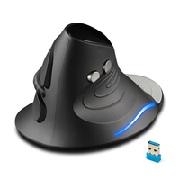 Ratón de Muñeca Ergonómico Vertical Inalámbrico 2.4G con Retroiluminación Óptica USB para Diestros, Ideal para Gamers - ¡EN STOCK!