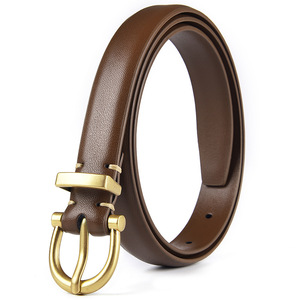 Cinturón con hebilla de Pin para vaqueros para mujer, Cinturón fino decorativo versátil, de cuero, sencillo, negro, nuevo - Product Image 4