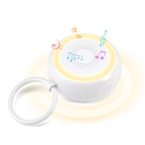 White Noise Sleep Aid <b>Round</b> Night Light With 22 Natural Sounds USB Powered <b>Battery</b> Version For Baby Sleep Assistance - Product Image 1