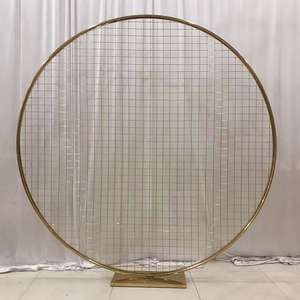 ألواح خلفية من الفولاذ المقاوم للصدأ بشبكة ذهبية للحفلات وحفلات الزفاف للزينة الخلفية لأحداث أعياد الميلاد - Product Image 5