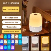 Lampe de table LED RGB portable à économie d'énergie, contrôle tactile crépusculaire, certifiée FCC, intensité variable, lampe de nuit LED à brancher sur prise murale, lampes de camping