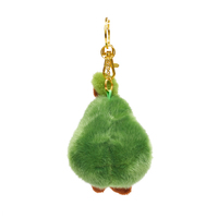 Porte-clés en peluche douce et moelleuse en forme d'avocat vert