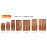 Petite planche à charcuterie rectangulaire en bois d'acacia Plateau long en bois pour la décoration intérieure Plateau de service pour le stockage du fromage