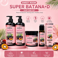 Kit de soin capillaire de luxe Super Batana D Pure Collagen 4 en 1 : shampooing réparateur, après-shampoing, masque et huile essentielle