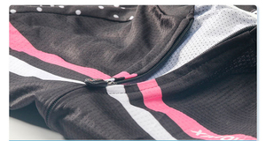 Jersey de Ciclismo de Manga Larga Ligero, Transpirable y Resistente al Viento, con Bolsillo Trasero, en Colores Rosa, Blanco y Negro, para Mujer, Marca Privada al por Mayor - Product Image 3
