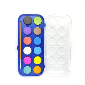 Professional 12-Color Water Color <b>Paint</b> <b>Set</b> with Case and Brush for Painting on Canvas and Paper - Product Image 6