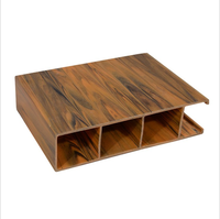 Diseño moderno grano impermeable acanalado WPC techo nueva hoja de madera con función ignífuga