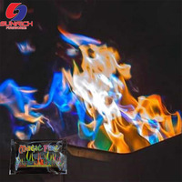 Art de flamme magique coloré pour la décoration de festival Cheminée à poudre magique avec matériau multicolore pour le camping et la fête
